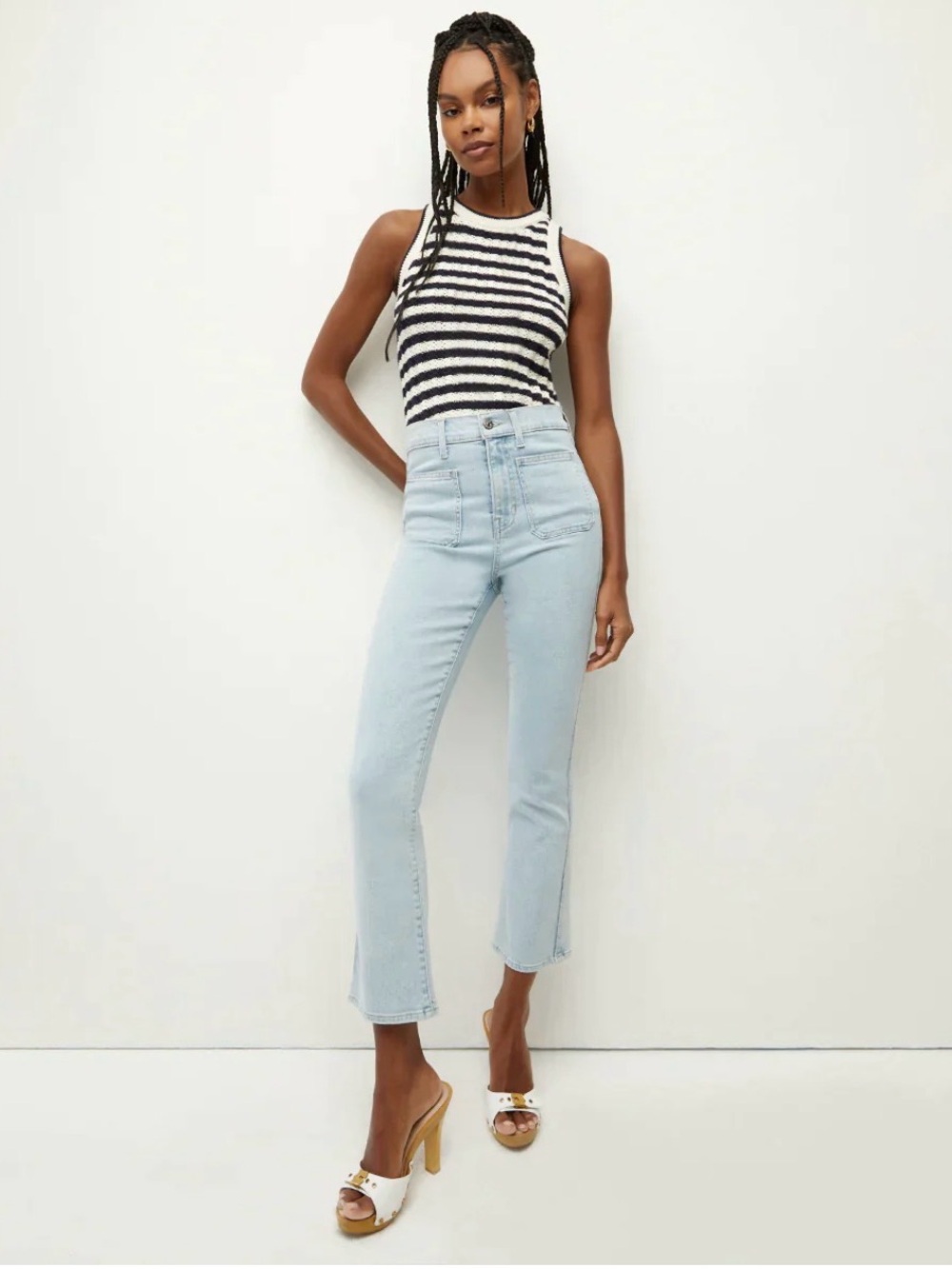 🩵 Veronica Beard Carly Kick Flare Jean w/Patch Pockets 🩵